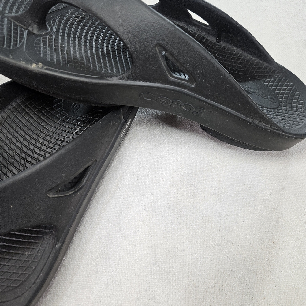 Oofos OOriginal Recovery Sandals M10 W12 Black - Picture 3 of 6